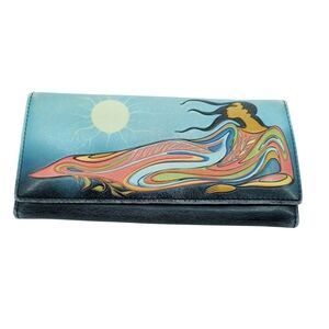 Maxine Noel Mother Earth Wallet Art Native Sioux First Nations Faux Leather Card
